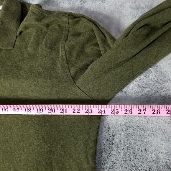 IZOD Polo shirt Mens L/G Green Long sleeve Collared Rugby - Picture 5 of 8